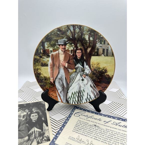 Gone With The Wind " Home To Tara" Bradford Exchange Collectors Plate New In Box - Picture 1 of 4